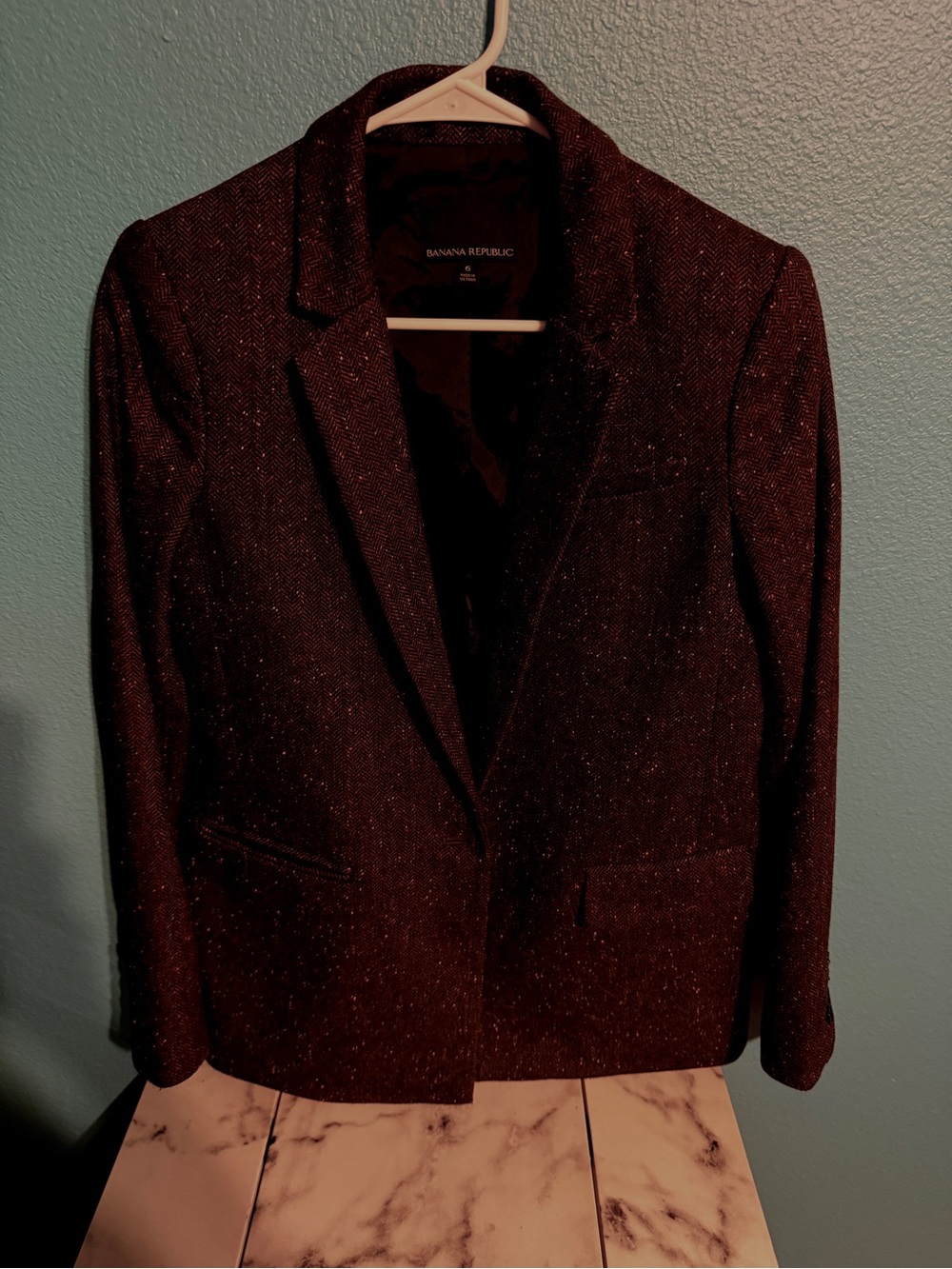 Banana Republic Women’s Maroon Herringbone Sport Coat